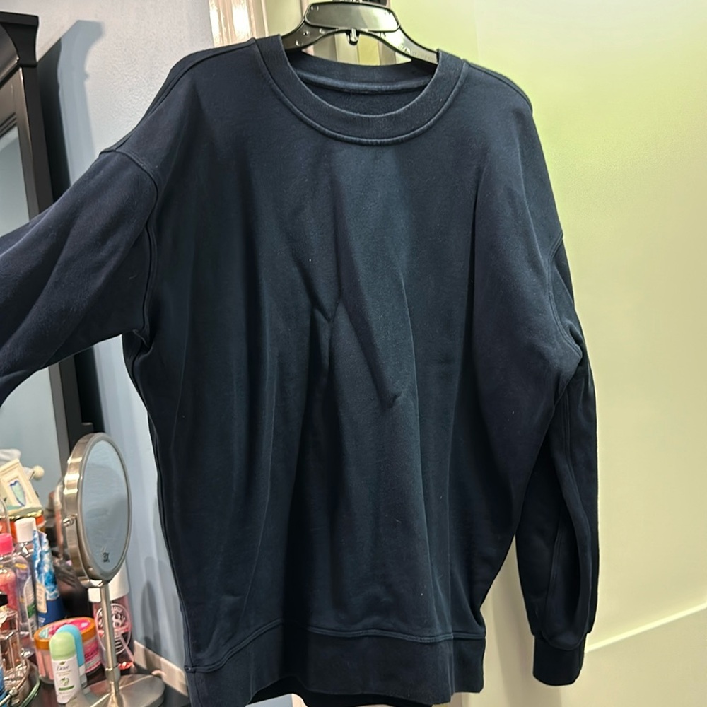 Navy blue lululemon crew neck